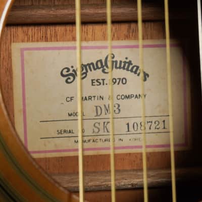1970s Sigma DM-3 Dreadnought Guitar (VIDEO! Fresh Work, Ready) image 16