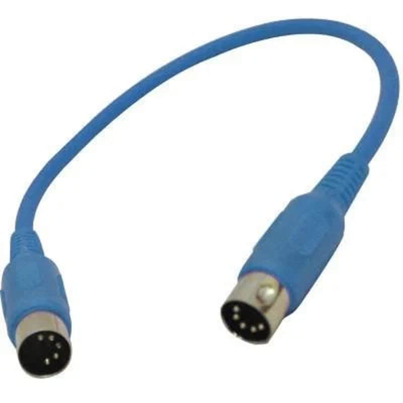 1 Blue MIDI Cable 1 Foot image 1