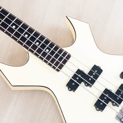 1985 B.C. Rich Warlock Bass NJ Series White Nikki Sixx w/ Active Preamp, Japan image 7
