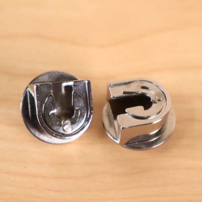 Epiphone Les Paul Custom Guitar Locking Strap Buttons Pair of Two Silver image 1