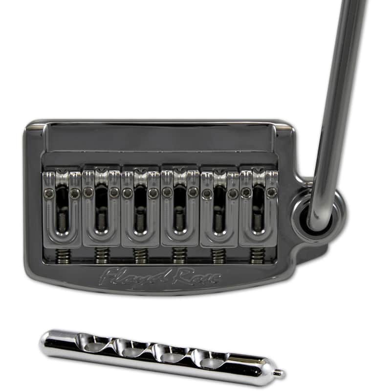 Floyd Rose Rail Tail Tremolo Bridge f/Strats, Wide Spacing, Black Nickel, RT500W 2021 Black Nickel image 1