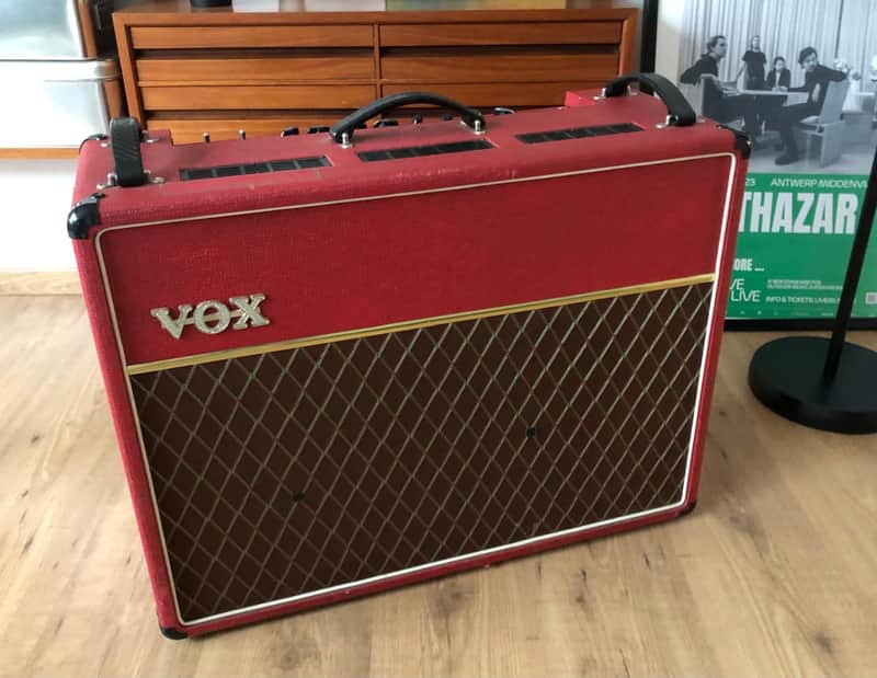 Vox AC30/6 TBX 3-Channel 30-Watt 2x12" Blue Alnico Guitar Combo 1995 Red (Warranty) image 1