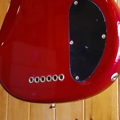 AIO Wolf KTB-6 6 String *Left-Handed *Fretless Bass - Red Burst image 16