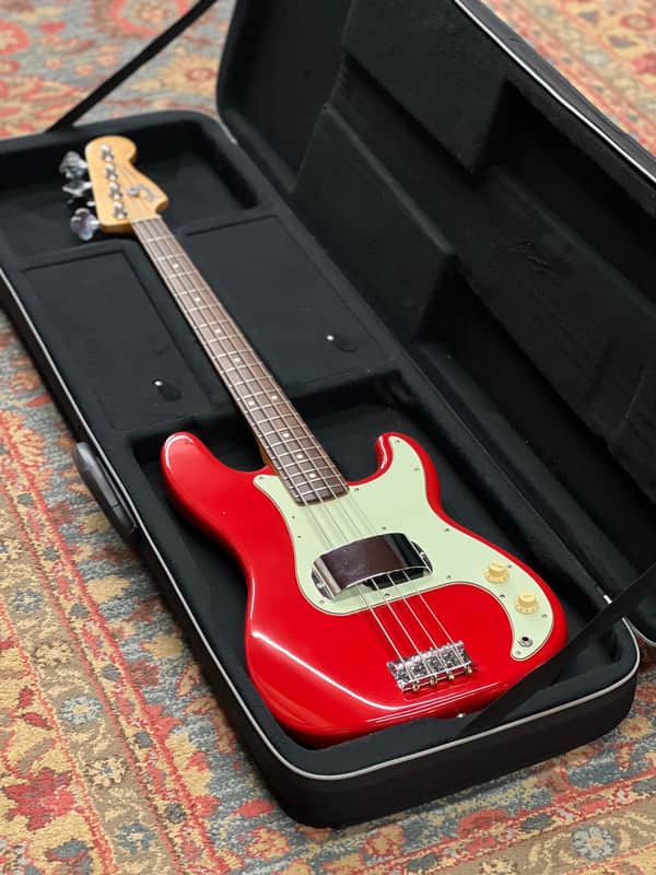 1995 Fender P-Bass - Black Label - MIM - Red | Reverb