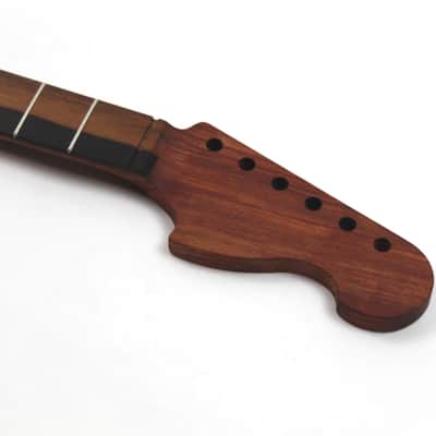 Macassar Ebony on Quarter Sawn Bubinga S-Style Custom Guitar Neck-USA Made image 5