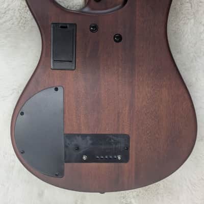 Ibanez SRH505F 5-String Fretless Hollowbody Bass, Flat Natural Browned Burst image 6