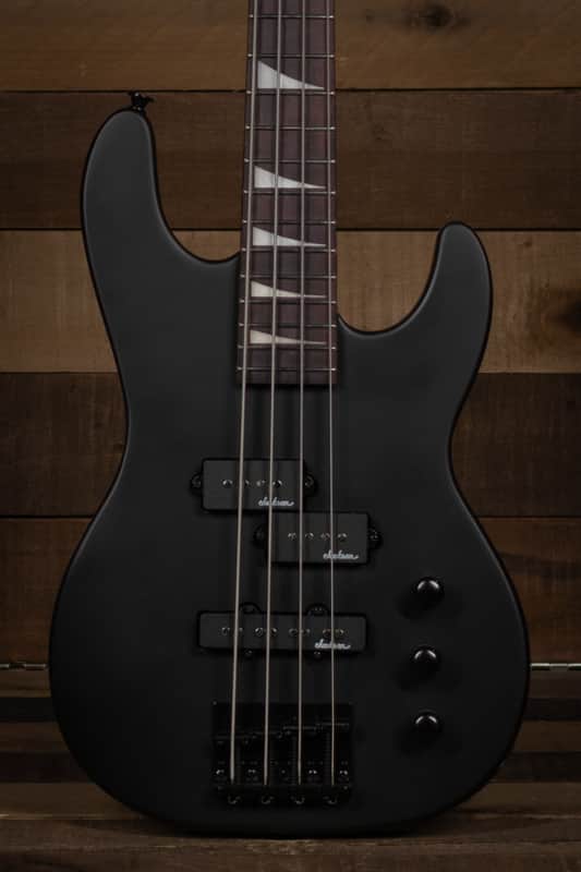 Jackson JS Series Concert Bass Minion JS1X, Amaranth FB, Satin Black image 1