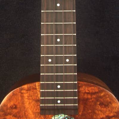 Handcrafted Concert Ukulele, Solid Curly Hawaiian Koa, Turtle, Koi Fish Inlay, Soft-bag, Bruce Wei UG15-2926 image 6
