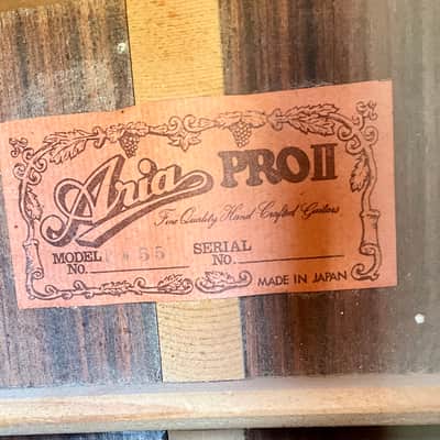 Aria Pro ll PW55 1970s Acoustic Guitar image 3