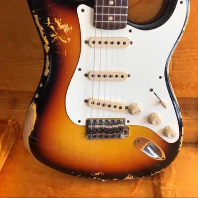 Fender 1959 Custom Shop Stratocaster 2010 - Heavy Relic Sunburst image 3