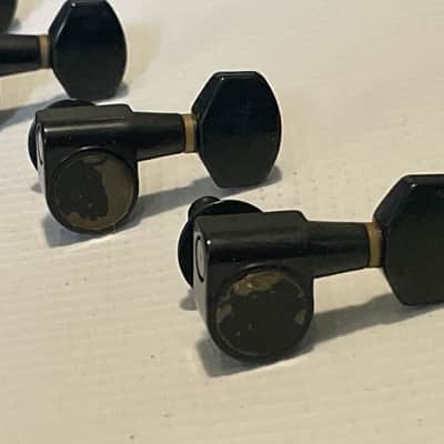 2000's Korean Era Ibanez RG & S Series Black Dual Pin Tuning Pegs Tuners 6 In LIne image 3
