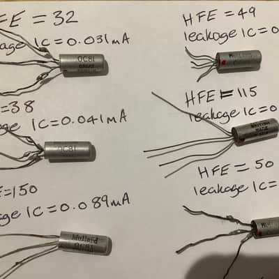 10 mullard Oc81 germanium transistors for fuzz build made in England image 2
