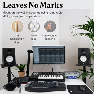Acoustic Panels, 4 Pack Room Kit, Large, 46" X 23", Black image 2