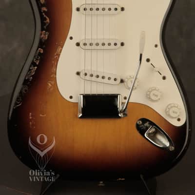 original 1957 Fender Stratocaster Sunburst w/orig. tweed case image 1