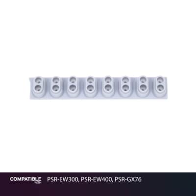 Yamaha 8-Key Low Rubber Contact Strip for PSR-EW300, PSR-EW400, PSR-GX76