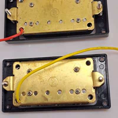 Gretsch HotWire Ceramic Humbucker Pickup Set-Neck & Bridge- Black & Cream Finish- New Unused Pulloff image 5