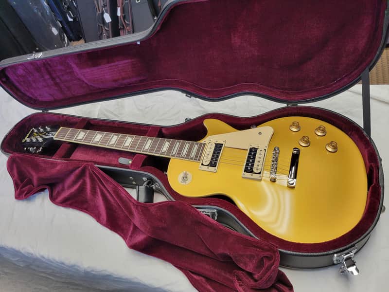 Epiphone Les Paul 'Traditional Pro' Model Electric Guitar w/ Metalic Gold Top. Includes Deluxe Archtop Case image 1