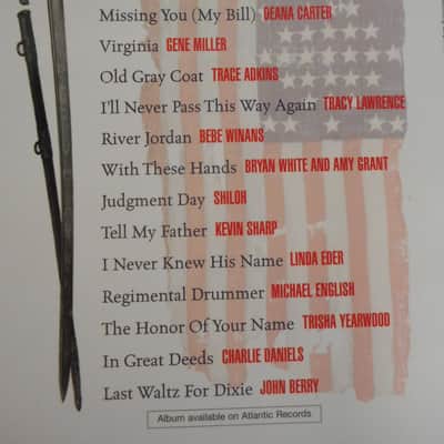 Warner Bros. The Civil War "The Nashville Sessions" Songbook 1998 image 2
