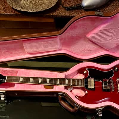 Epiphone Inspired by Gibson Custom SG ‘61 Les Paul Aged Cherry with case 2022 - Aged Cherry image 7