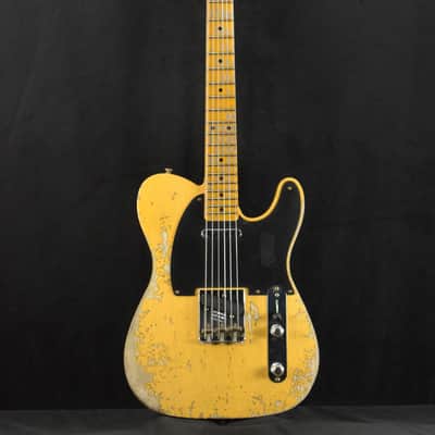 Mint Fender 1954 Telecaster Super Heavy Relic Super Faded Aged Nocaster Blonde 1-Piece Rift Sawn Maple Neck Fingerboard image 2