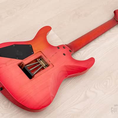 1980s ESP Custom Shop Vintage Superstrat “T. Shibahara” Pink Sunburst w/ Floyd Rose, Dimarzio & Case image 14
