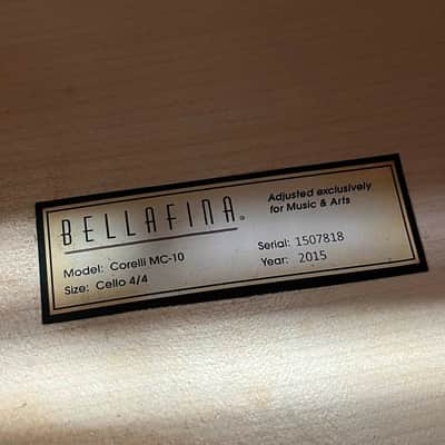 Bellafina Corelli MC-10 4/4 Cello w/ Case image 6