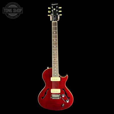 Used Epiphone Blues Hawk Deluxe Trans Red w/soft case TSU25232 image 2