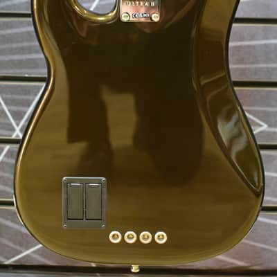 Fender American Ultra II Precision Bass Guitar Texas Tea image 2