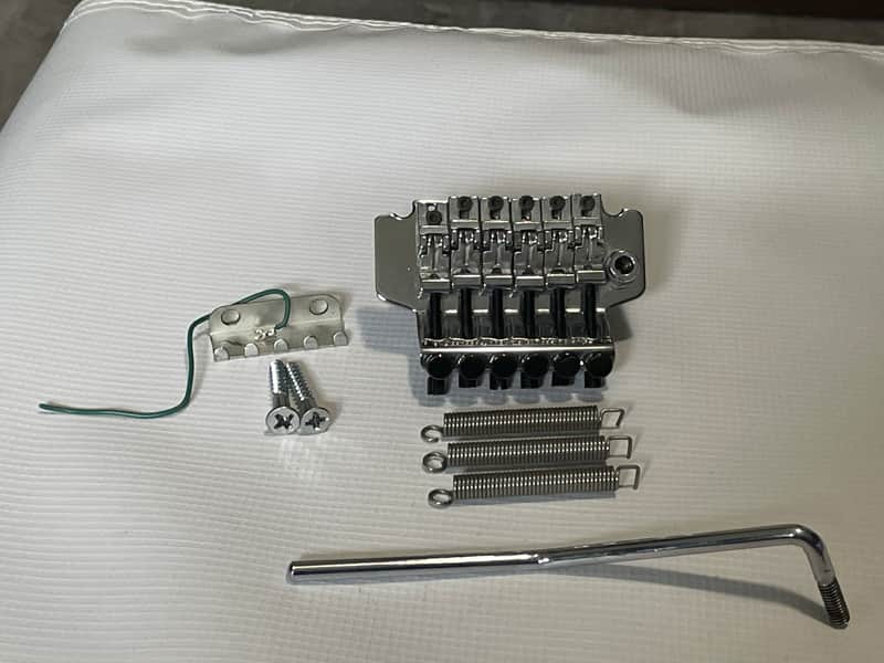 1990's Korean Ibanez RG Series SLT101 SLT-101 Chrome Floyd Rose Single Locking Tremolo Bridge & Arm image 1