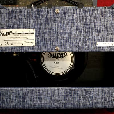 Supro 1970RK Keeley Custom 10 25 Watt Tube Guitar Combo Amp Blue image 6