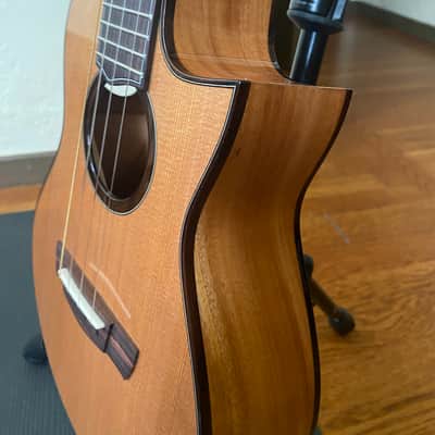 Oli X2-TCMG-SHC (Cedar/Mahogany slothead cutaway tenor ukulele) in pristine condition image 6