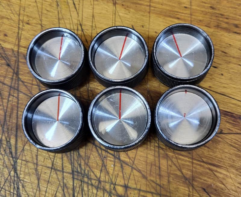 Vintage 1965 RARE Silvertone Tube Amp Knob Set Models 1472 1482 1473 1484 1483 Luthier Tech Parts image 1