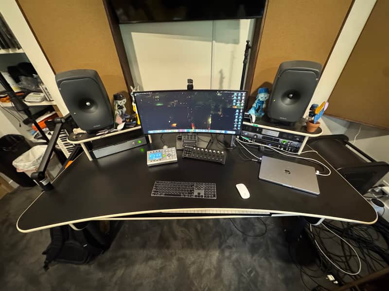 RAB Audio ProRak 88 Music Production Desk 2021 - Black with Almond Trim image 1