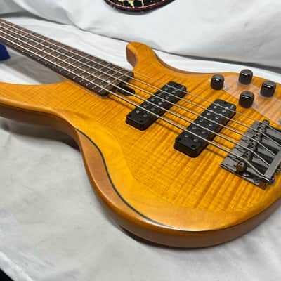 Yamaha TRBX605FM 5-String Electric Bass- Matte Amber image 19