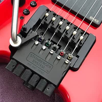 Vintage Left-Handed Red Steinberger GL4T TransTrem Guitar - Restored by Jeff Babicz! - HeadlessUSA image 3