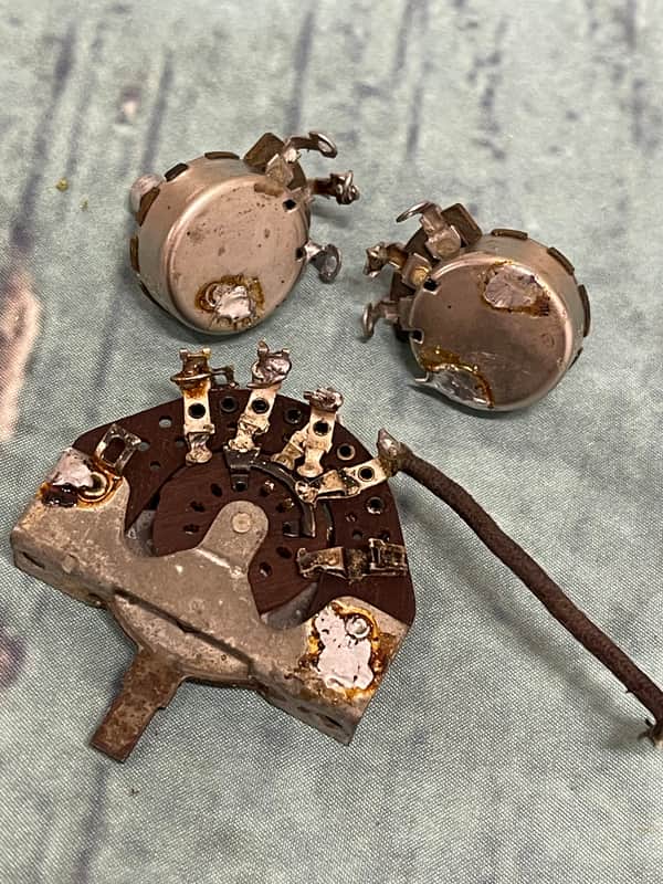 Vintage Original 1958 Fender Tele Pots & Switch image 1
