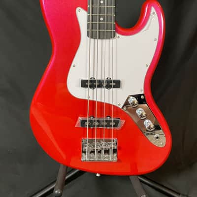 Harley Benton JB-20 CAR 2025 Candy Apple Red 4-String Jazz Bass Style image 1