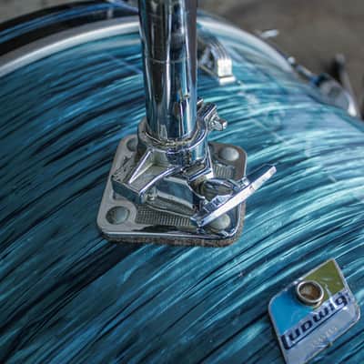 Ludwig 1977–78 Ludwig 4-Piece Drum Kit – Turquoise Oyster Rewrap – 6-Ply Maple – Netflix “Ginny & Georgia” image 17
