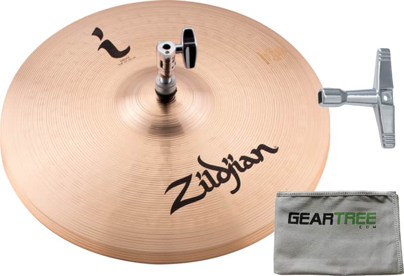 Zildjian I Family Hi-Hat Cymbal Pair, 14" w/ Cloth and Drum Key image 1