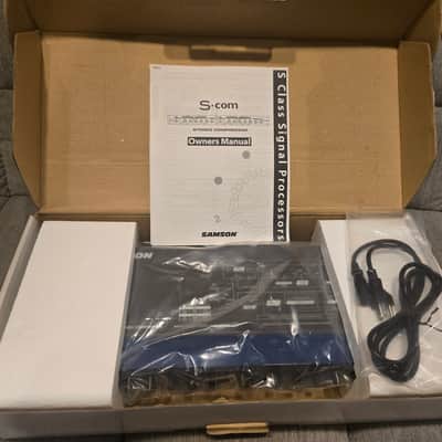 Samson S-Com Stereo Compressor 2-Channel rack unit (SCom, S.Com) w/ box, manual image 5