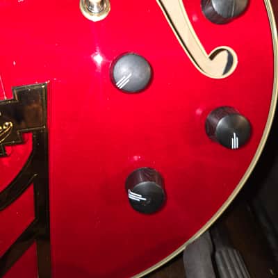 D'Angelico Excel EX-SS Semi-Hollow with Stairstep Tailpiece, Ebony Fretboard 2021 - Present - Trans Cherry image 5