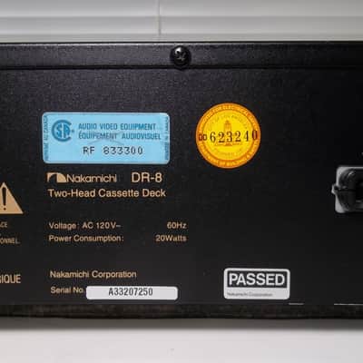 2002 Nakamichi DR-8 Stereo Cassette Deck New Belts & Serviced 06-2022 Excellent Condition #250 image 8