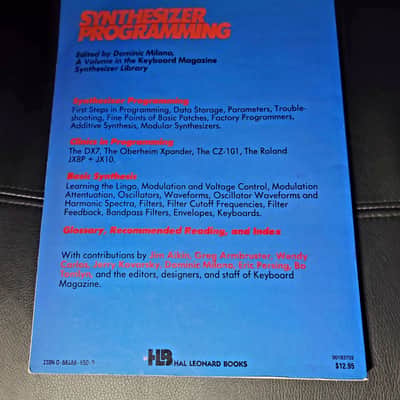 Magazine Synthesizer Programming 1987 Manual Dominic Milano image 2