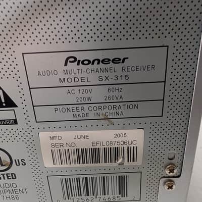 Pioneer SX-315 Receiver Stereo Vintage 2 Channel HiFi Home Audio AM FM image 6