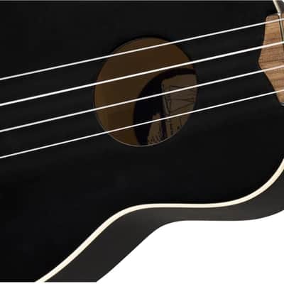 Fender Venice Soprano Ukulele, Black image 4