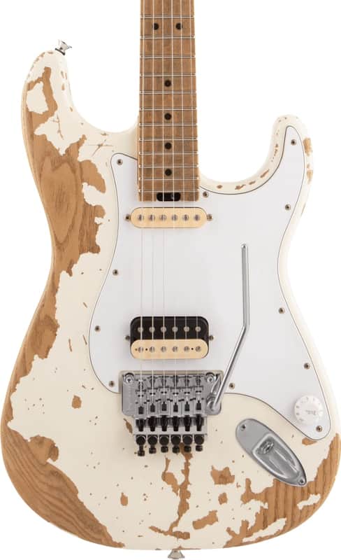 Charvel Henrik Danhage Limited Edition Signature Pro-Mod So-Cal Style 1 Electric Guitar. HS FR M, Maple Fingerboard, White Relic image 1