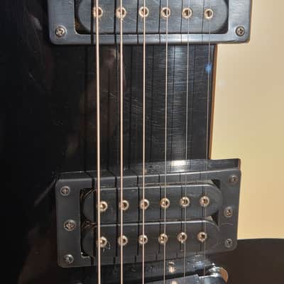 Vintage 1970s Encore LP Copy Electric Guitar Black image 6