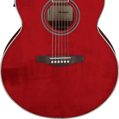 Ibanez AJ70M1E Artwood Jumbo Acoustic-Electric Guitar, Solid Spruce Top, Wine Red image 1