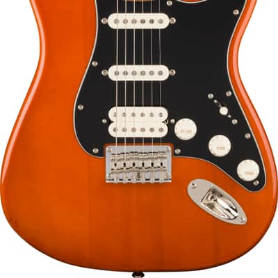 Fender Squier Classic Vibe '70s Stratocaster HT HSS, Black pickguard, Mocha image 6