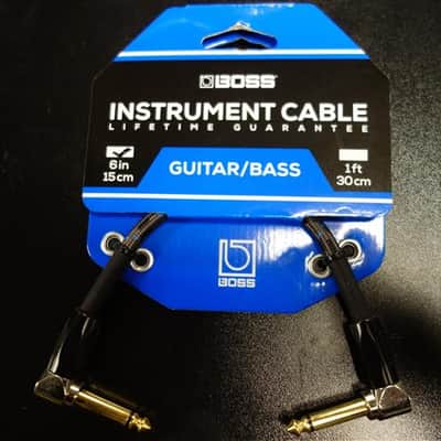 Boss PC 6" / 15cm Instrument Cable, Angle/Angle Jack image 1